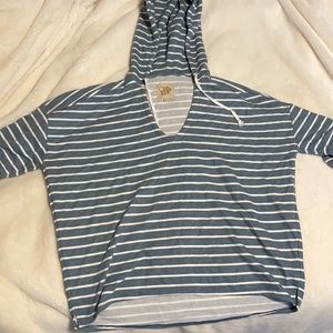 This a shirt with a hood.